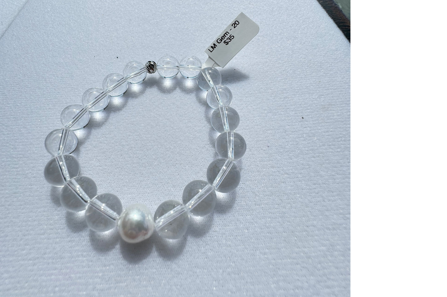 AAA Clear Quartz with Edison Pearl