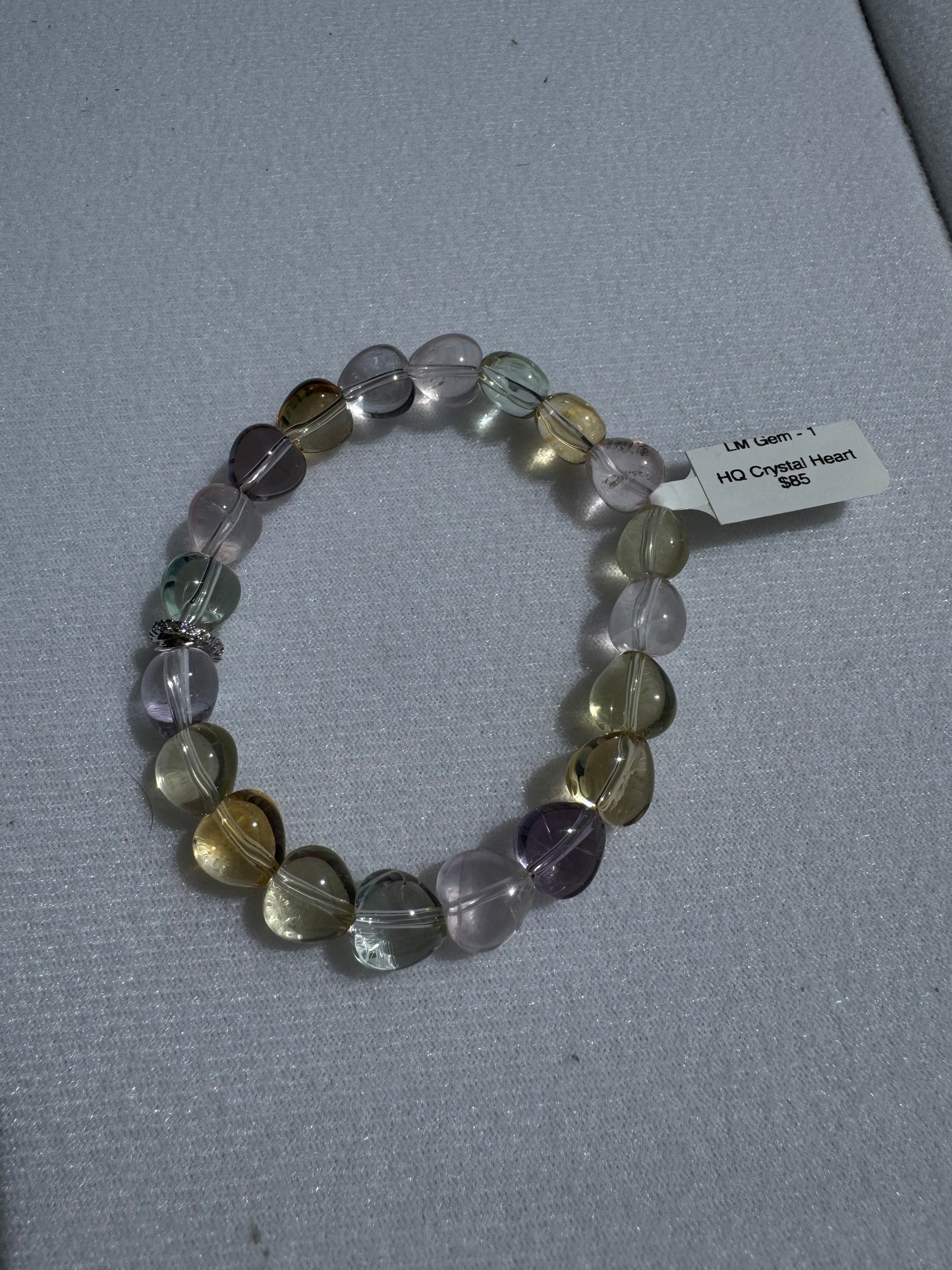 Multi Gem Heart Crystal Bracelet