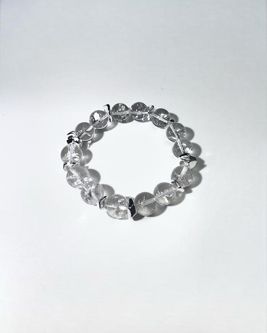 Himalayan Rainbow Clear Quartz with Silver Freeform