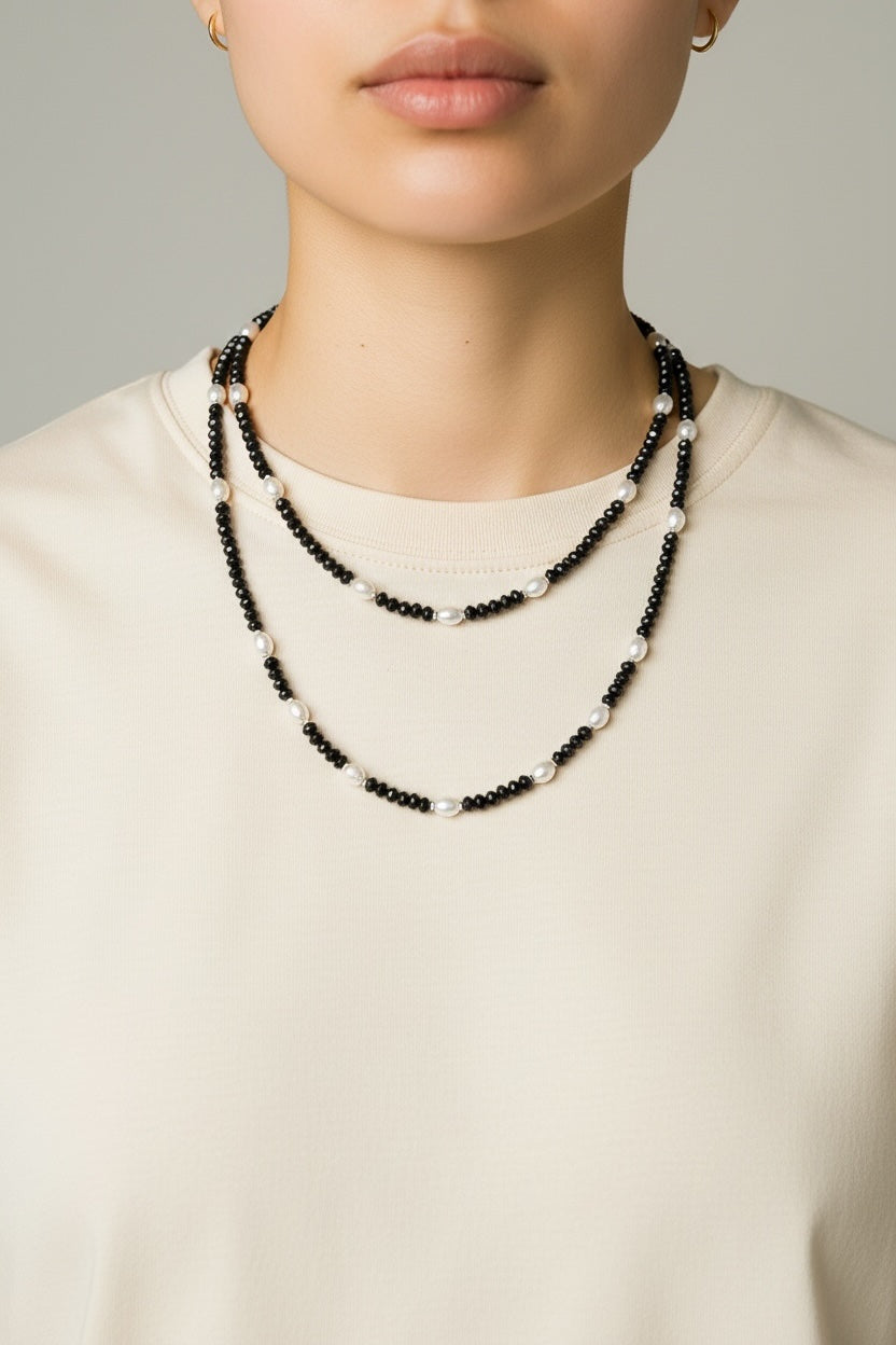 Onyx Pearl Necklace