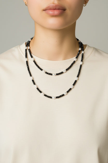Onyx Pearl Necklace