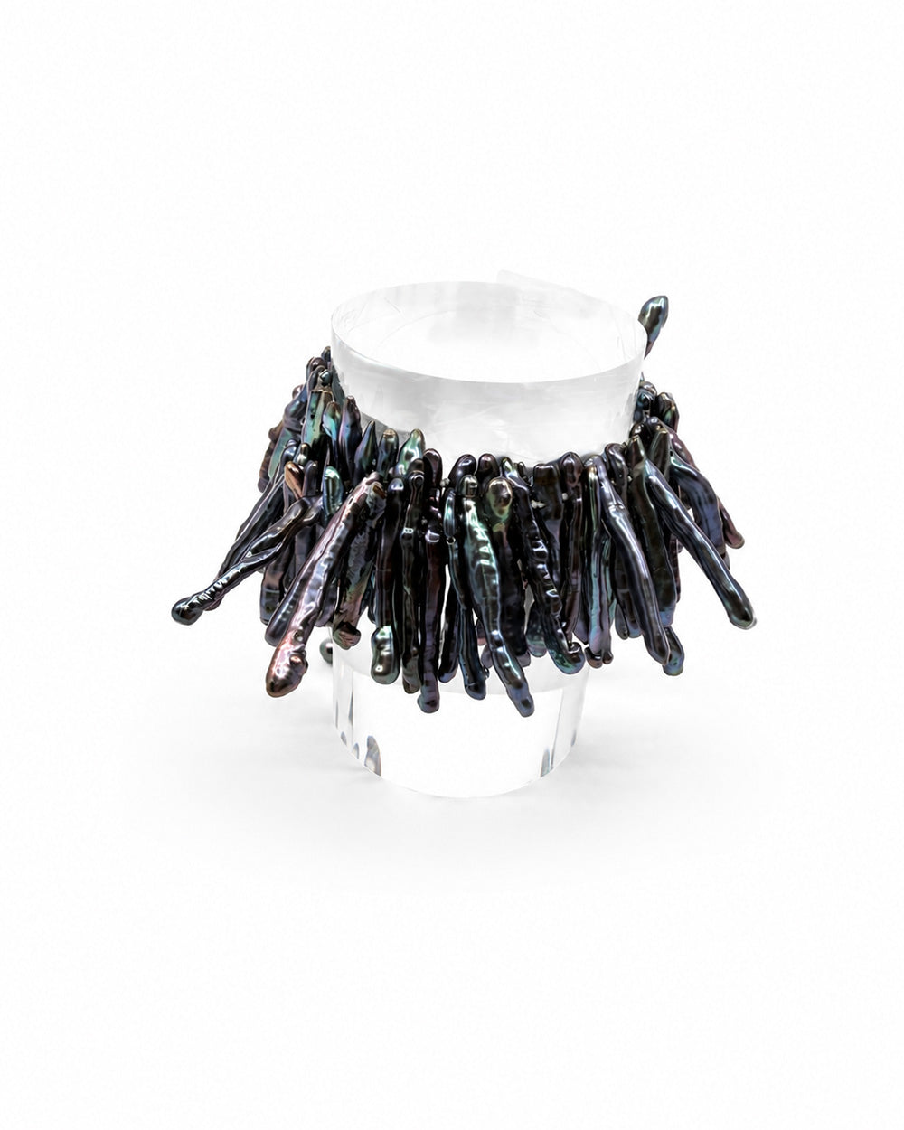 Tidal Stix Peacock Pearl Wrap Fringe Bracelet