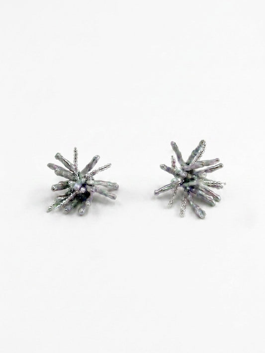 Tidal Stix Silver Pearl Earring