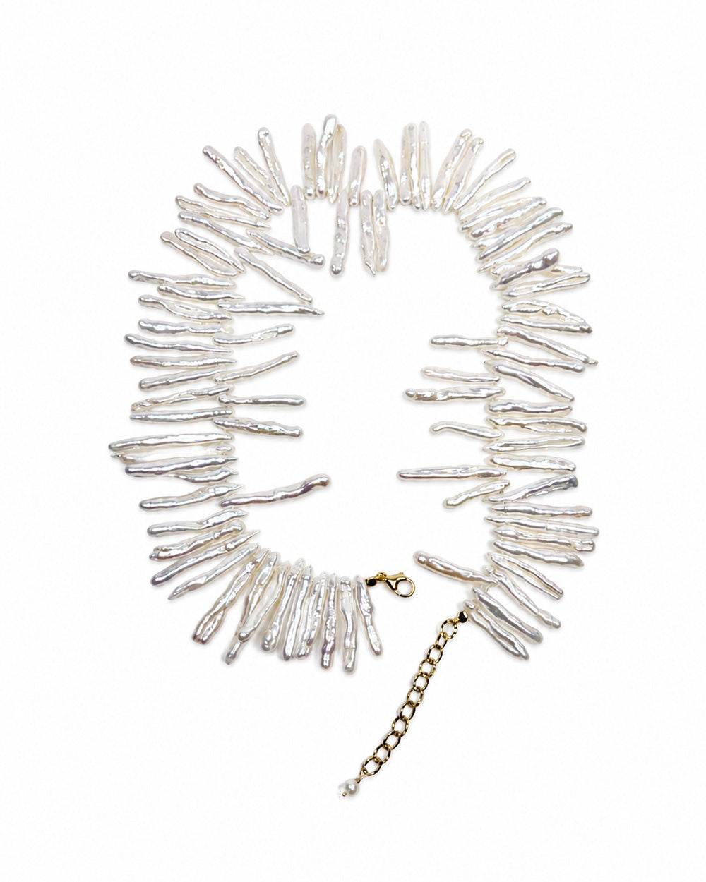 Tidal Stix White Pearl Wrap Fringe Bracelet